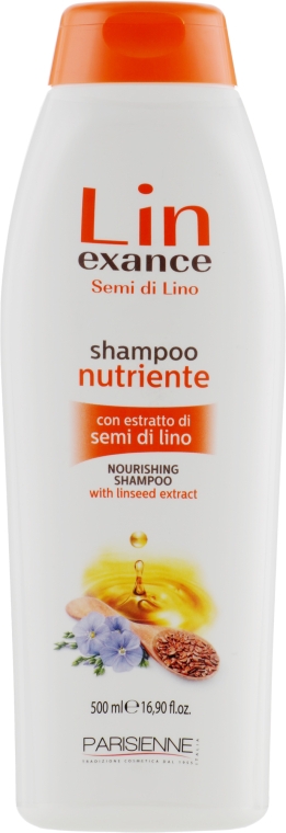 Деликатный шампунь для любого типа волос с экстрактом семян льна - Parisienne Italia Lin Exance Shampoo