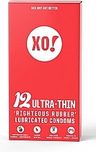 Ультратонкі презервативи, 12 шт. - Flo XO! Ultra-Thin Fair Righteous Rubber Condoms — фото N1