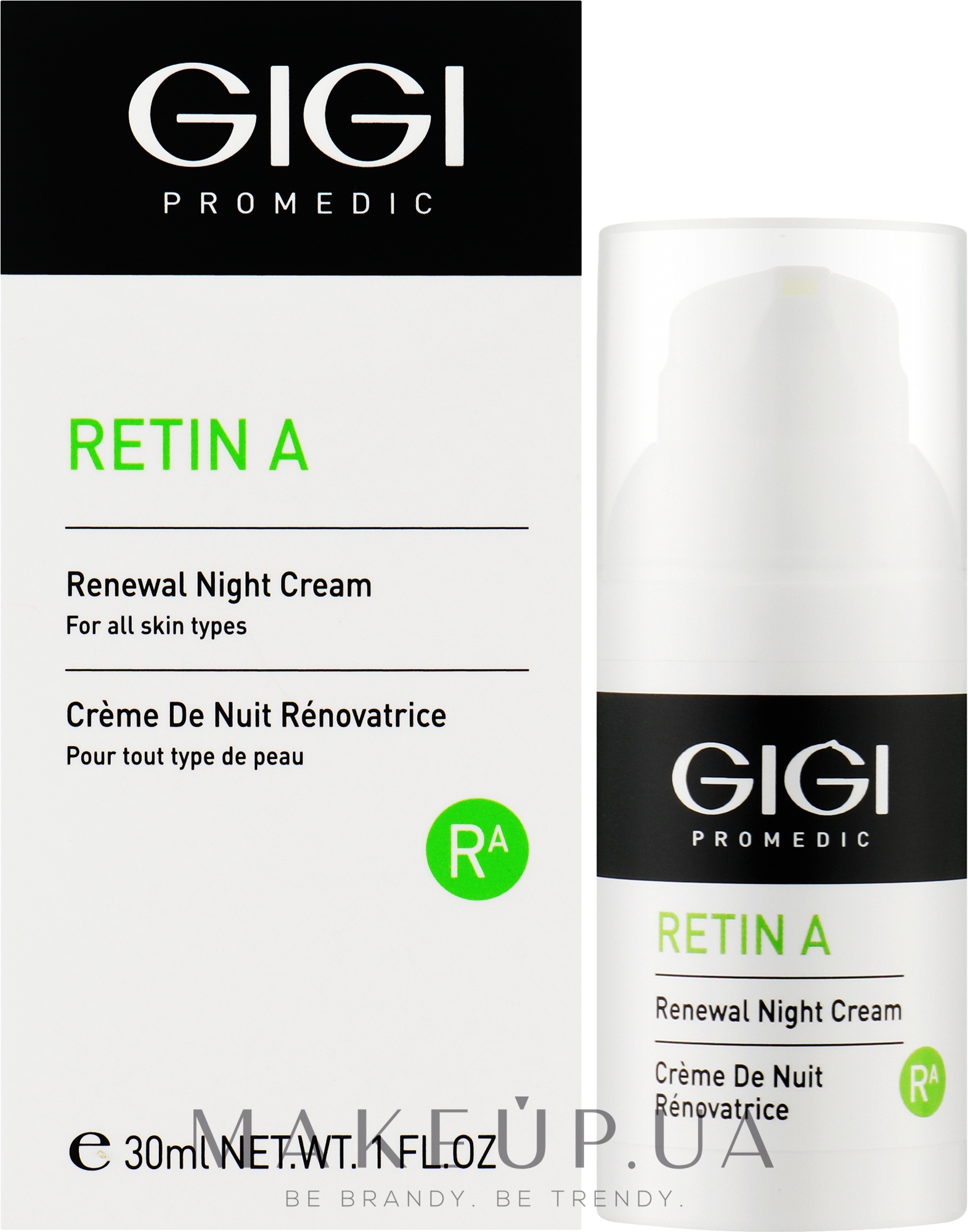 Оновлювальний нічний крем для обличчя - Gigi Retin A Renewal Night Cream — фото 30ml