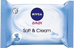 Духи, Парфюмерия, косметика Влажные салфетки детские 63шт - NIVEA Baby Soft & Cream Cleansing Wipes