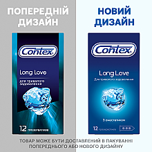 Презервативи латексні з силіконовою змазкою з анестетиком, 12 шт - Contex Long Love — фото N5