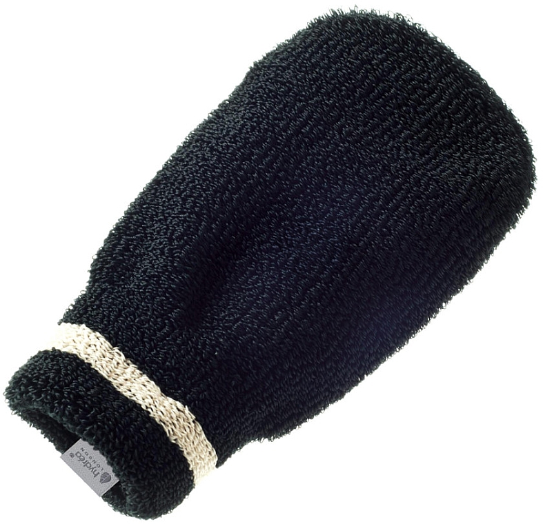 Отшелушивающая спа-рукавица, черная - Hydrea London Exfoliating Spa Mitt Black — фото N1