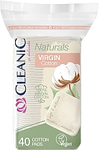 Ватные диски, квадратные, 40шт - Cleanic Naturals Virgin Cotton Pads — фото N1