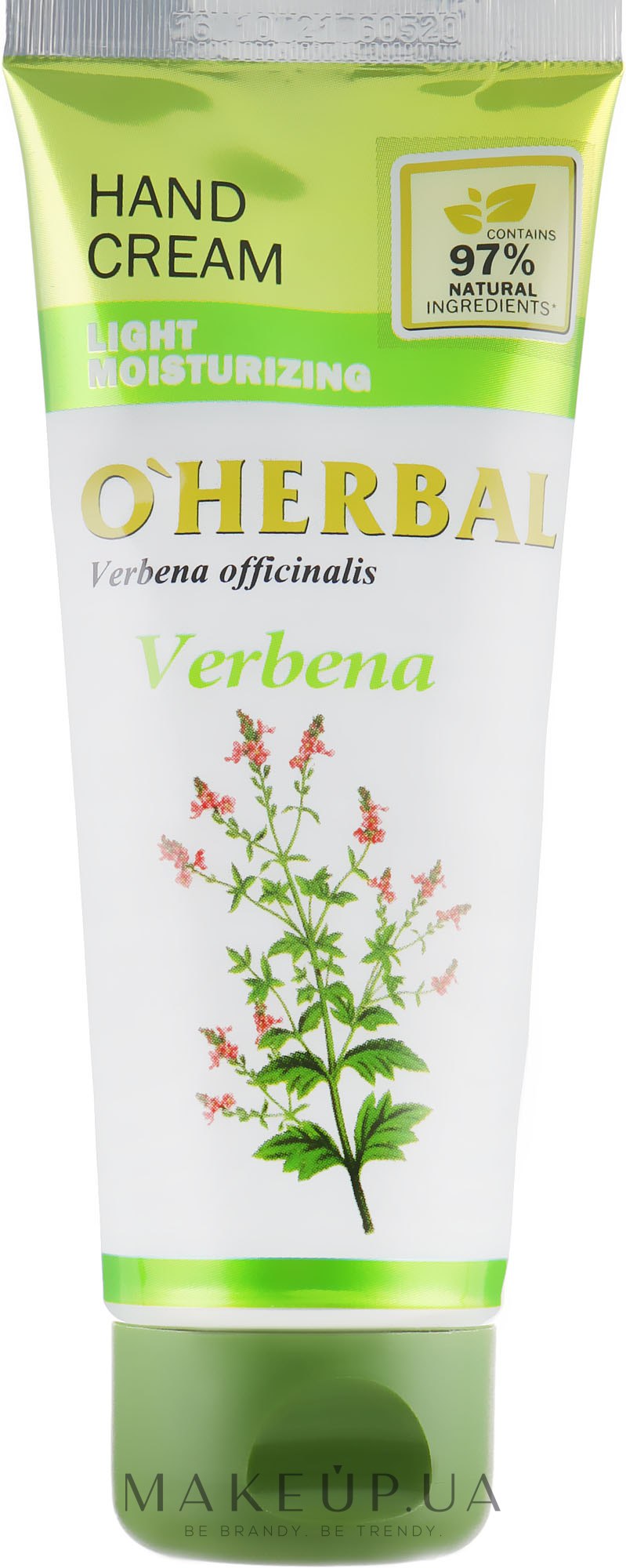 Крем для рук с вербеной - O'Herbal Light Moisturizing Hand Cream Verbena — фото 75ml