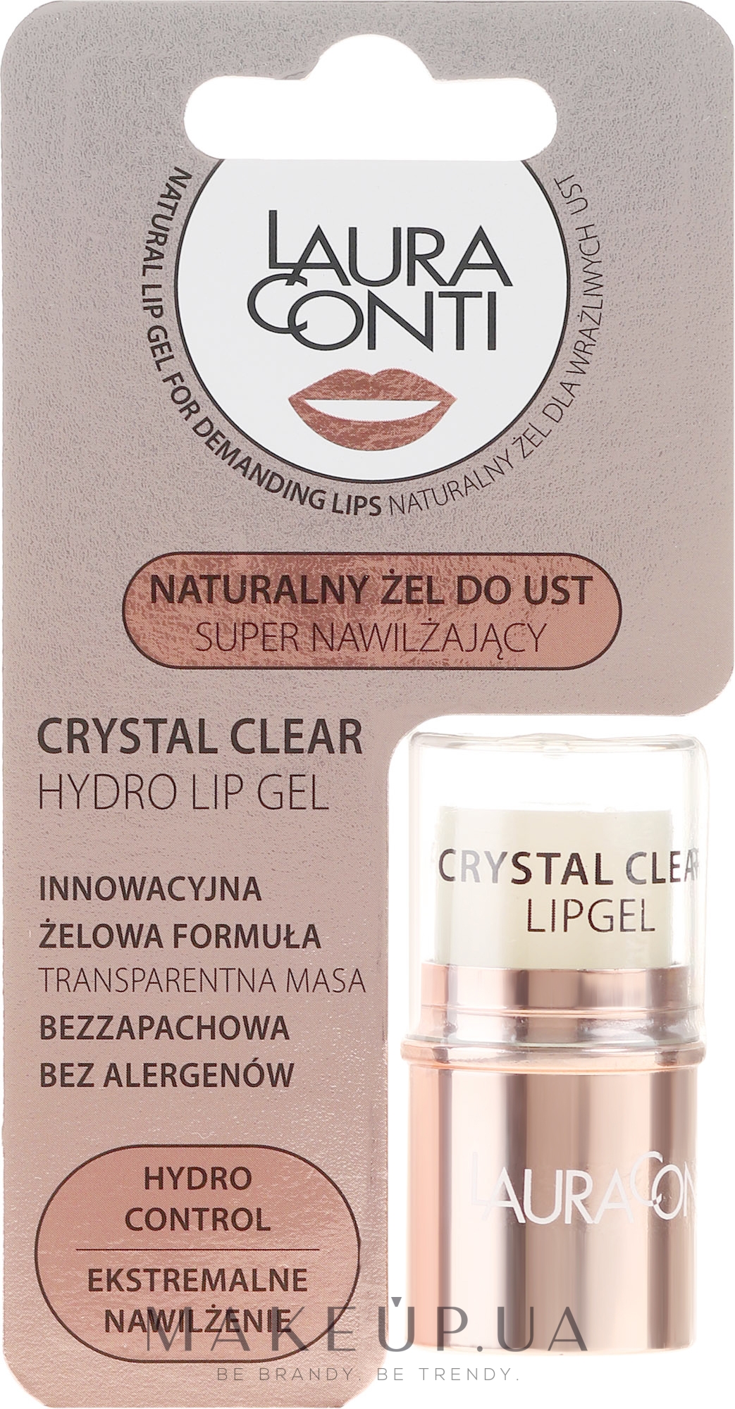 Зволожувальний гель для губ - Laura Conti Crystal Clear Hydro Lip Gel — фото 5.5g