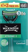 Одноразові бритви для чоловіків, 6 шт. - Wilkinson Xtreme 3 Sensitive Comfort — фото N1