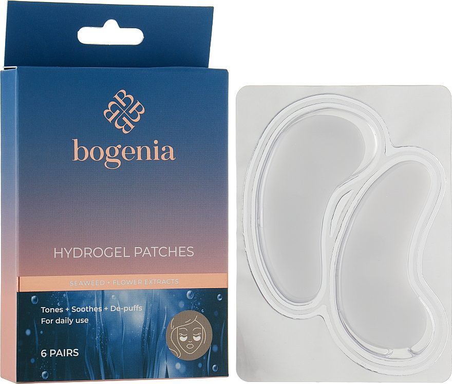 Гидрогелевые патчи под глаза с морскими водорослями - Bogenia Hydrogel Patches