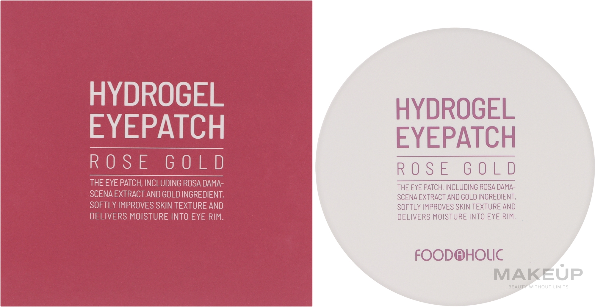 Гідрогелеві патчі для очей із трояндою та золотом - Food a Holic Rose Gold Hydrogel Eye Patch — фото 60шт