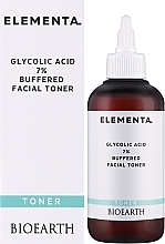 Тонік для обличчя з гліколевою кислотою - Bioearth Elementa Glycolic Acid 7% Buffered Facial Toner — фото N2