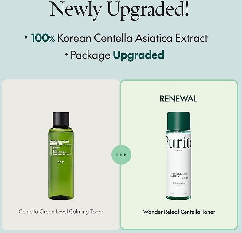 УЦЕНКА Успокаивающий тонер с центеллой - Purito Seoul Wonder Releaf Centella Toner * — фото N2