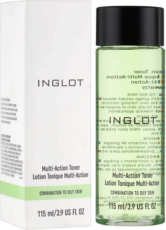 Тонік для комбінованої та жирної шкіри обличчя  - Inglot Multi-Action Toner Combination To Oil Skin