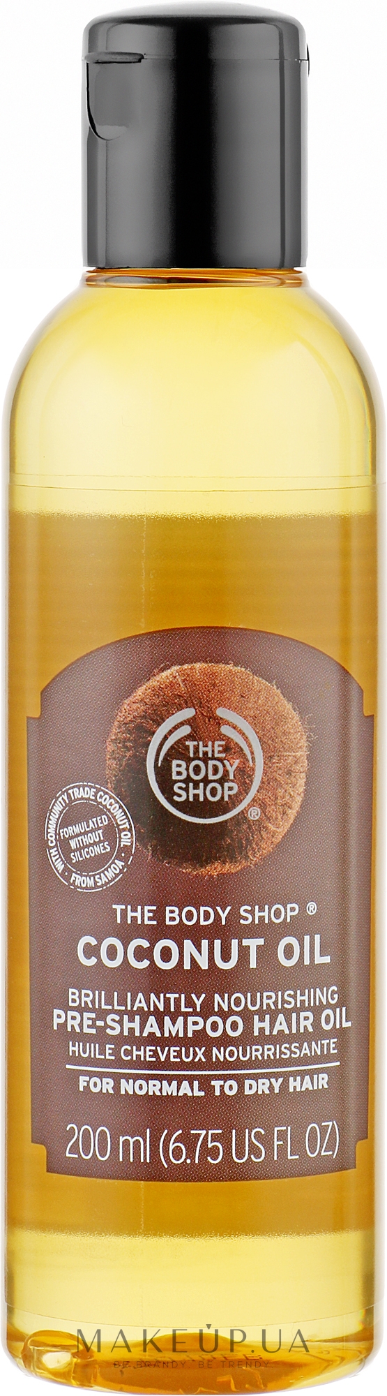 Живильна олія для волосся "Кокос" - The Body Shop Brilliantly Nourishing Pre-Shampoo Coconut Hair Oil — фото 200ml