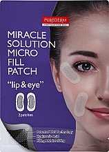 Парфумерія, косметика Патчі для очей і губ з мікроголками - Purederm Miracle Solution Micro Fill Patch Lip & Eye