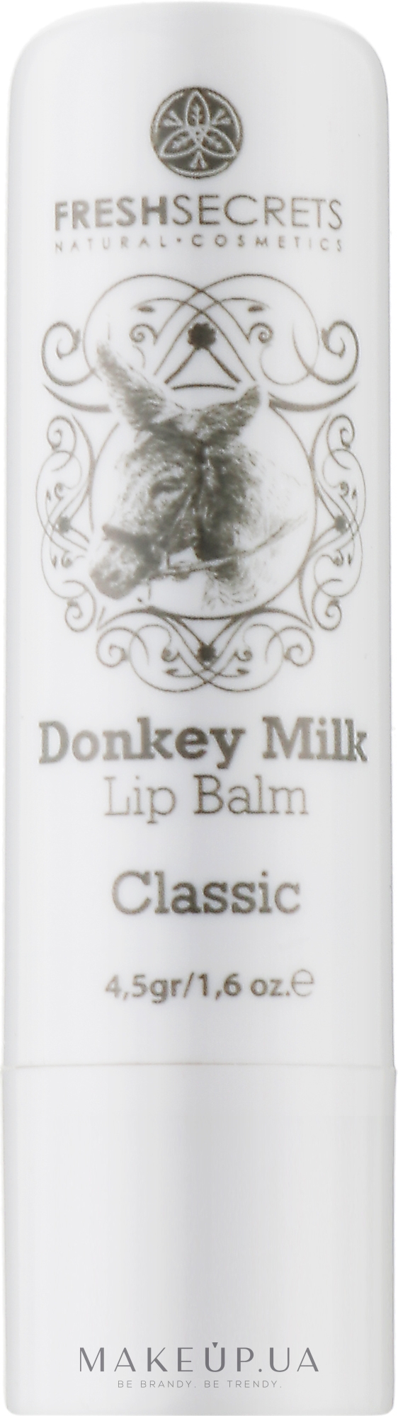 Гигиеническая губная помада - Madis Fresh Secrets Donkey Milk Classic Lip Balm — фото 4.5g