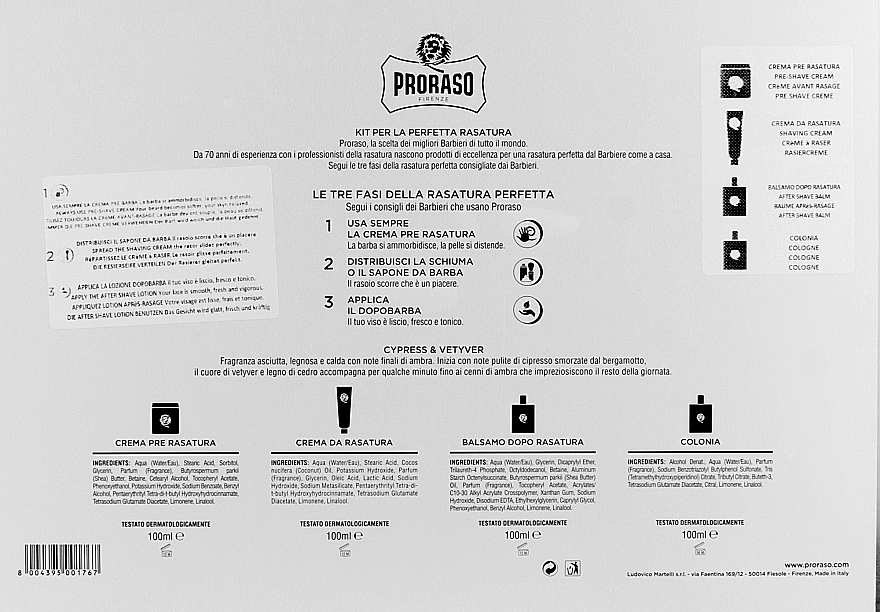 Набор, 5 продуктов - Proraso Cypress & Vetyver  — фото N3
