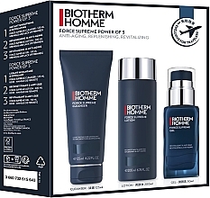 Духи, Парфюмерия, косметика Набор - Biotherm Homme Force Supreme Power Of 3 Set (f/cleanser/125ml + f/lot/200ml + f/gel/50ml)