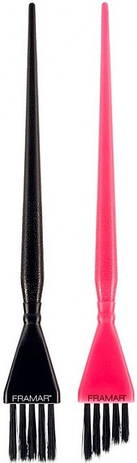 Мініпензлик для балаяжу в наборі, чорний, рожевий - Framar Balayage Brush Set Pink & Black 2-Piece — фото N1