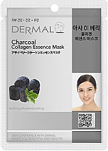 Маска з колагеном і деревним вугіллям - Dermal Charcoal Collagen Essence Mask — фото N1