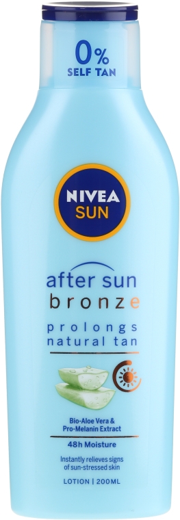 Лосьйон після засмаги - NIVEA Sun After Sun Bronze Bio Aloe Vera&Pro-Melanin Extract — фото N1