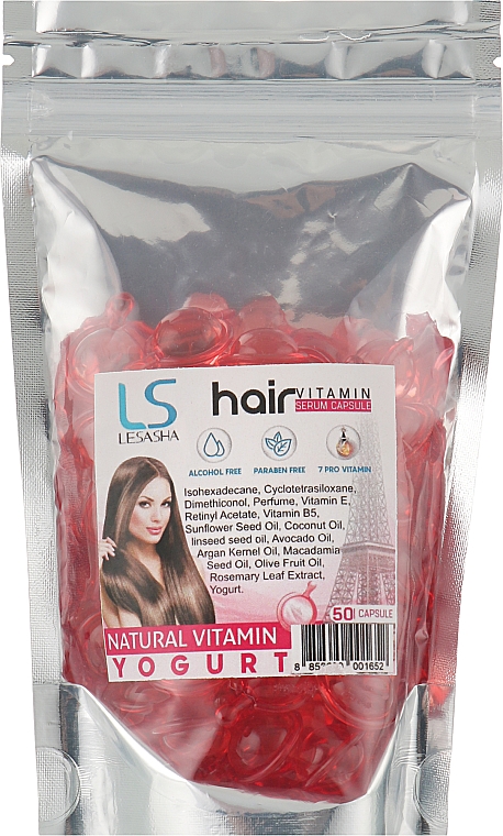 Тайські капсули для волосся з йогуртом - Lesasha Hair Serum Vitamin Yogurt — фото N7