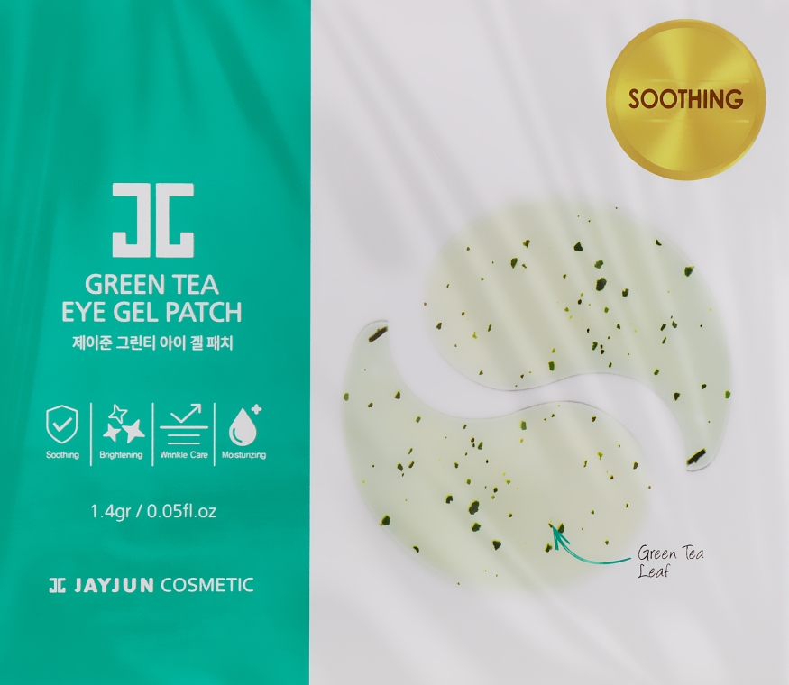 Гидрогелевые патчи с зеленым чаем - Jayjun Green Tea Eye Gel Patch — фото N4