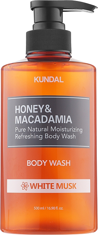 Гель для душа "Белый мускус" - Kundal Honey & Macadamia Body Wash White Musk — фото N3