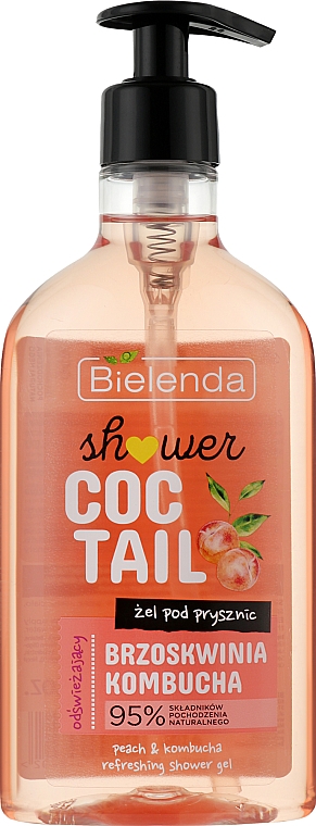 Гель для душу "Персик та чайний гриб" - Bielenda Coctail Shower Peach Kombucha