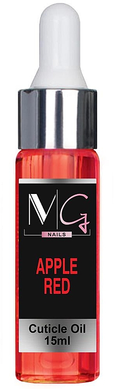 Масло для кутикулы с пипеткой - MG Nails Apple Red Cuticule Oil — фото N1