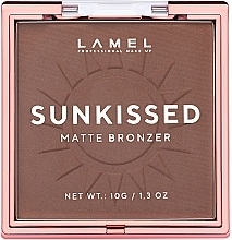 Парфумерія, косметика Пудра-бронзер для обличчя - LAMEL Make Up Sunkissed Matte Bronzer