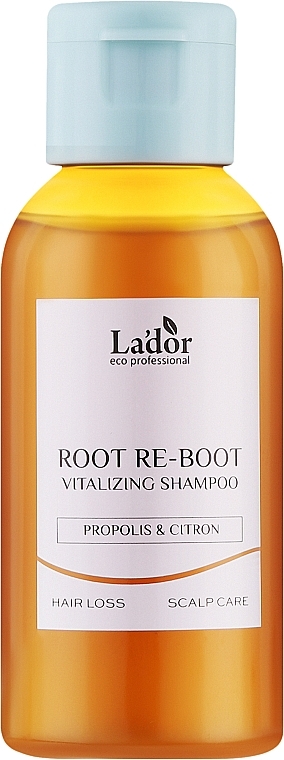 Шампунь проти випадіння волосся - Lador Root Re-Boot Vitalizing Shampoo Propolis & Citron — фото N1