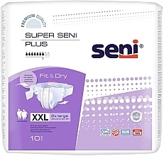 Подгузники для взрослых XXL, 160-210 см, 10 шт. - Seni Super Seni Plus — фото N1