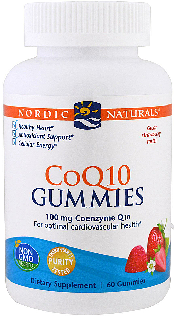 Пищевая добавка, клубника 100 мг "Коэнзим Q10" - Nordic Naturals CoQ10 Gummies — фото N1