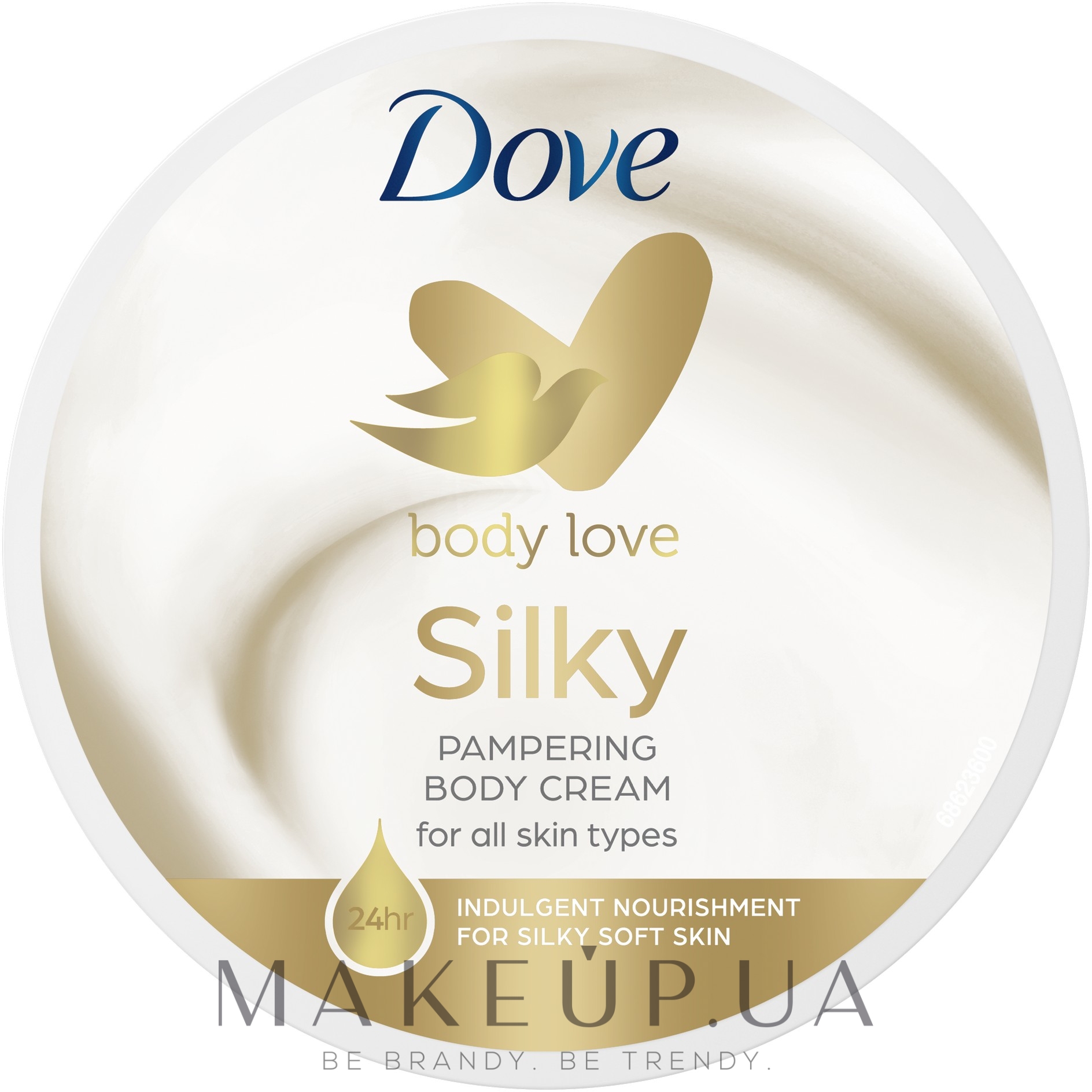 Крем для тела "Увлажнение и питание шелка" - Dove Body Love Silky Pampering Body Cream — фото 300ml