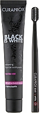 Парфумерія, косметика Набір Black is White (чорний) - Curaprox (toothpast/50ml + toothbrush/1шт)