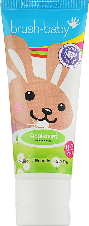Дитяча зубна паста "Applemint", 0-3 роки - Brush-Baby Toothpaste — фото N1