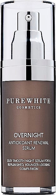 Нічна сироватка для обличчя - Pure White Cosmetics Overnight Antioxidant Renewal Serum — фото N1