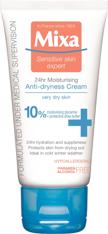 Зволожувальний крем для дуже сухої шкіри - Mixa Sensitive Skin Expert Anti-Dryness Cream