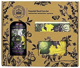 Духи, Парфюмерия, косметика Набор - The English Soap Company Narcissus Lime Essential Hand Care Set (soap/240g + h/cr/75ml + h/wash/500ml)