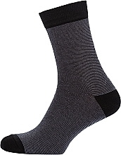 Парфумерія, косметика Шкарпетки чоловічі високі RT1311-002, смужки, сіро-чорні - ReflexTex