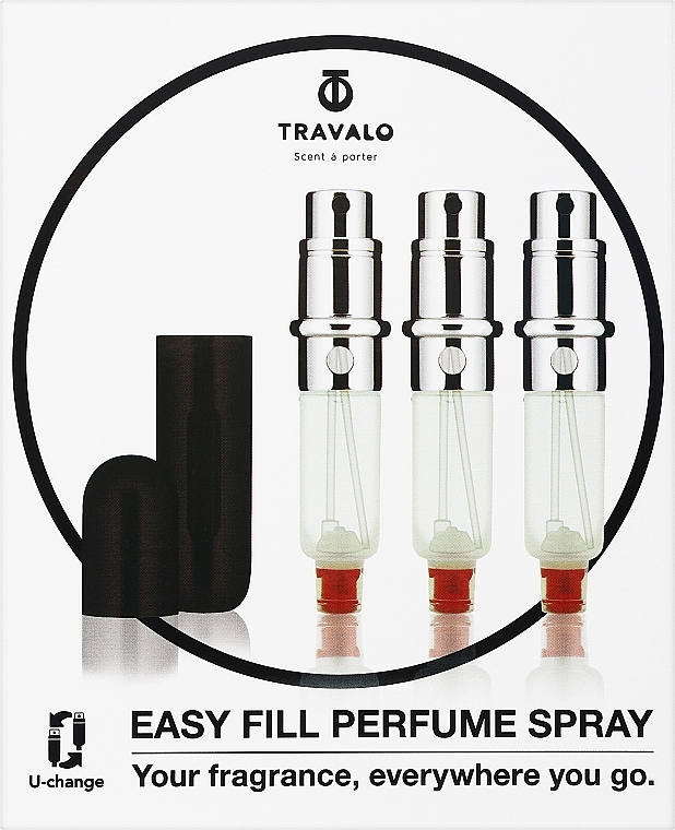 Набор атомайзеров для парфюмерии - Travalo Classic HD Black Set (atomiser/3x5ml + case) — фото N1