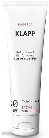 Сонцезахисний крем для обличчя - Klapp Triple Action Facial Sunscreen SPF 30, 50 ml — фото N1