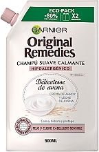 Духи, Парфюмерия, косметика Успокаивающий мягкий шампунь для чувствительной кожи головы - Garnier Original Remedies Shampoo (дой-пак)