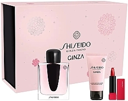 Духи, Парфюмерия, косметика Shiseido Ginza - Набор (edp/90ml + b/lot/50ml + lipstick/2g)