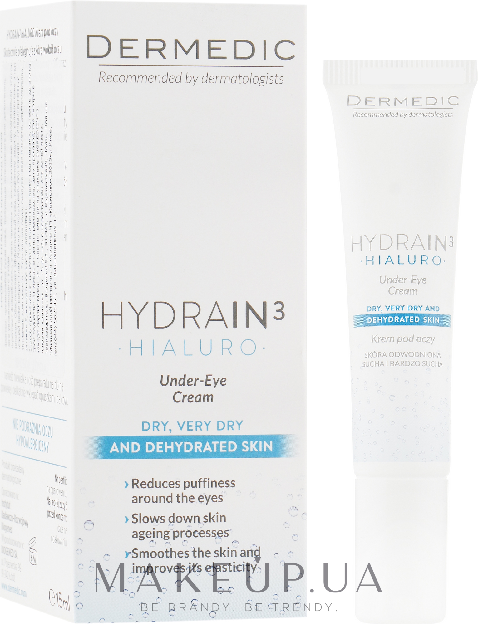 Крем для очей - Dermedic Hydrain 3 Hialuro  Under-Eye Cream — фото 15g