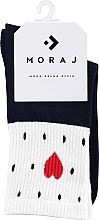 Шкарпетки із сердечками, темно-сині - Moraj — фото N1