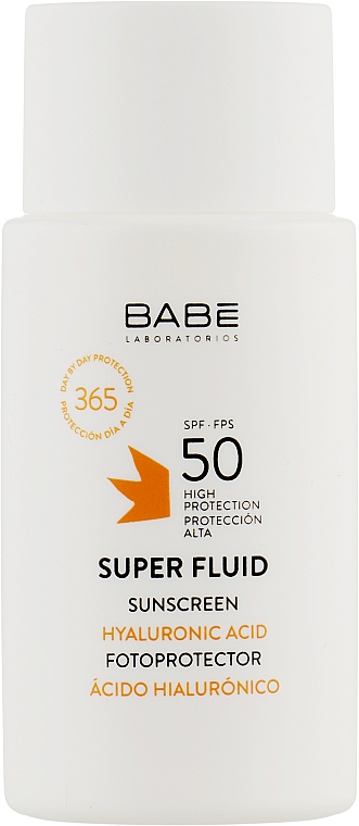 Cонцезахисний супер флюїд SPF 50 для всіх типів шкіри - Babe Laboratorios — фото N1