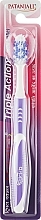 Зубна щітка "Потрійна дія", фіолетова з білим - Patanjali Triple Action Toothbrush — фото N1