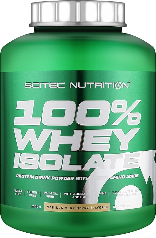 Протеїн, сироватковий ізолят "Ягода-ваніль" - Scitec Nutrition 100% Whey Isolate — фото N1