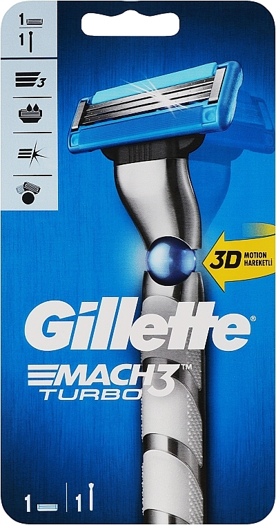 Бритвенный станок - Gillette Mach 3 Turbo — фото N1