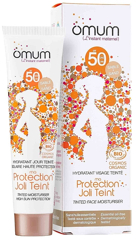 Сонцезахисний крем з SPF 50 - Omum Tinted Face Moisturiser — фото N1